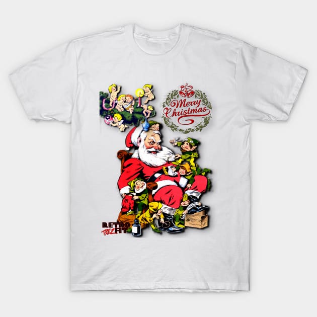 Santa and His Elves T-Shirt by Joaddo